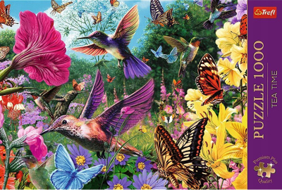 Puzzle Trefl Premium Plus Hummingbird Garden, 1000 copa, shumëngjyrësh