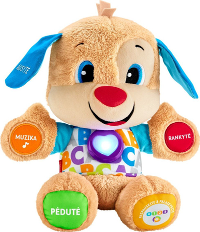 Lodër edukative Fisher Price Puppy Student Learning Levels FPP16, në gjuhë lituanisht, për foshnje, shumëngjyrëshe