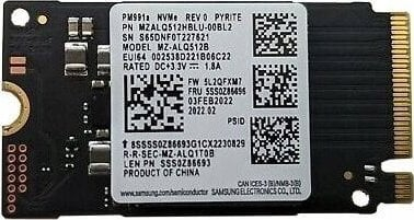 SSD Lenovo Samsung PM991A, 512GB, M.2 2242, PCIe NVMe