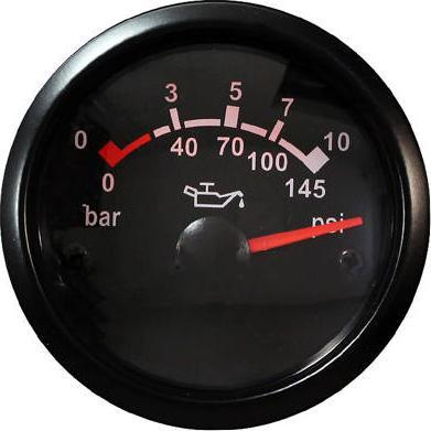 Manometër presioni vaji Auto Gauge T90, 52mm, deri 10 BAR, i zi