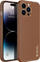 Mbrojtëse telefoni Dux Ducis Yolo për iPhone 14 Pro, lëkurë ekologjike, kompatibile me karikim wireless, kafe