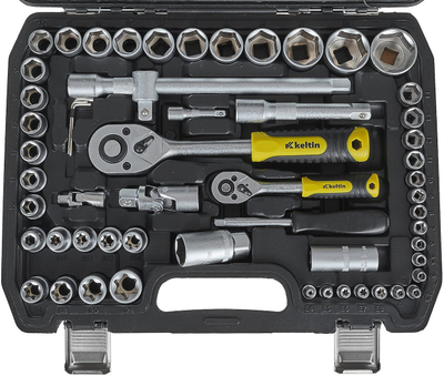 Set çelësash GEKO KELTIN, 1/2" dhe 1/4", 108 pjesë