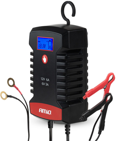 Karikues baterie Amio Pro Hook 04532, digjital, 6A 6V 12V, i zi