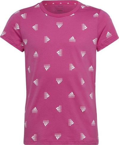 Bluzë sportive adidas BLUV Tee Jr IB8920, për kalamoj, pambuk, rozë