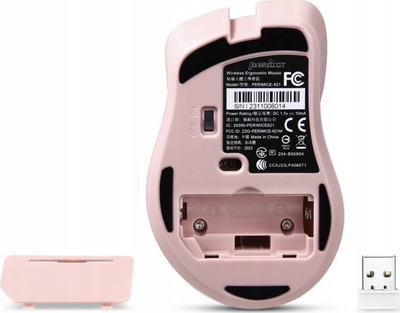 Mouse wireless Perixx PERIMICE-621, optik 1600dpi, 2.4 GHz, roz, i qetë