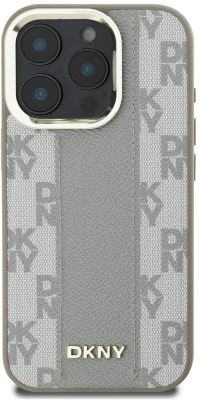 Истом телефонот DKNY со шари во шаховска шара MagSafe, за iPhone 16 Pro, TPU, еко-кожа
