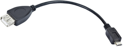 Kabllo Gembird CABLEXPERT, USB-A (F) / Micro USB (M), OTG, për tabletë / celularë, 15cm, e zezë