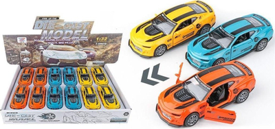 Lodër makinë metalike Trifox Die Cast, me mekanizëm me tërheqje, 1:32, shumëngjyrëshe