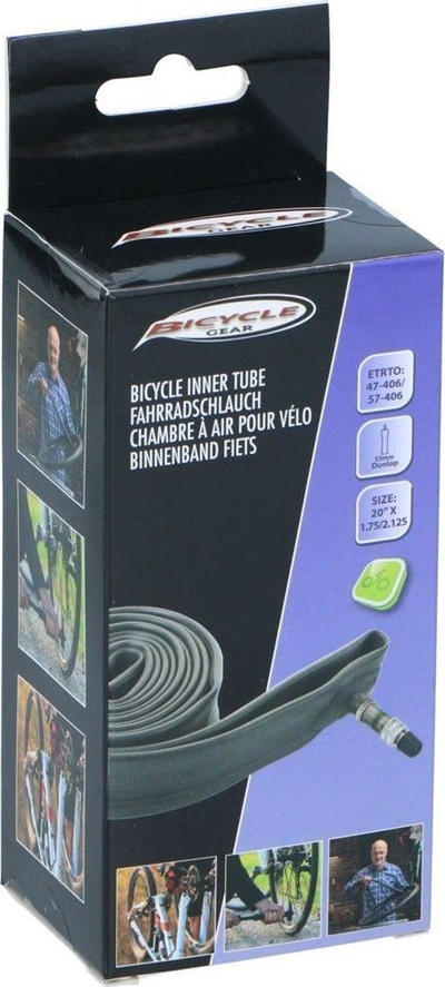 Kamerë e brendshme biçiklete 20", 1.75/2.125, valvul Dunlop DV 33mm, e zezë