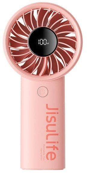 Ventilator dore Jisulife, 5 shpejtësi, bateri 5000mAh, LED, i bardhë
