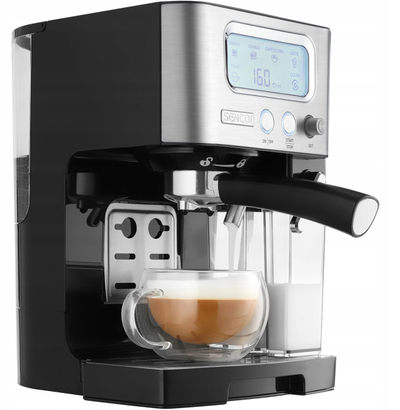 Makina automatike espresso Sencor SES4090SS, 1450W, 15 bar, inox argjend me të zezë