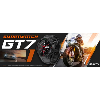 Smartwatch Gravity GT7-1, ekran 1.28", IP67, i zi