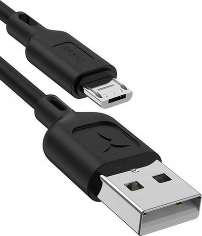 Kabllo kariku T-phox Fast, Micro USB, 1.2m, 3A, e zezë