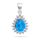 Set vathë dhe aksesor për qafore Brilio Silver SET244WB, të kaltra/argjendta