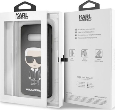 Kapak telefoni Karl Lagerfeld Iconic Full Body për Samsung S10 Lite, silikoni, i zi