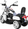 Motoçikletë elektrike për fëmijë Ramiz Chopper Night Bike, 6V, 4 km/h, e bardhë