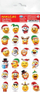 Ngjitësa Jako Publishing House Emojis Santas, set 24 copë, figura Babagjyshi