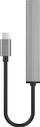 Hub USB C ORICO Mini, 4 porta USB, USB 3.0 5Gbps, slot TF, gri argjendtë