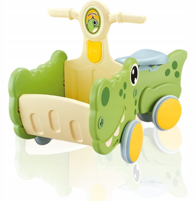 Garuzhde për fëmijë Bounn Cheerful Crocodile, me shportë, jeshile