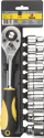 Set veglash Topex 38D652, 11 copë, çelik krom vanadium