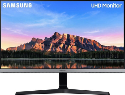Monitor Samsung U28R550 (LU28R550UQUXEN), 28" LED, 4K UHD, i zi / argjendtë