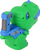 Makina e flluskave t’sapun Leantoys Dinosaur, automatike, me lëng flluskash, jeshile