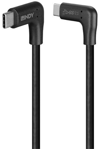 Kabllo USB-C Lindy 43162, USB 3.2 10Gbps, 1.5m, e zezë