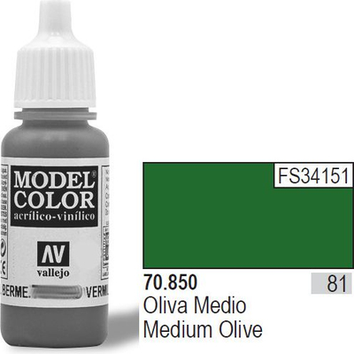 Bojë akrilike Vallejo Model Color Medium Olive, 17ml, mat