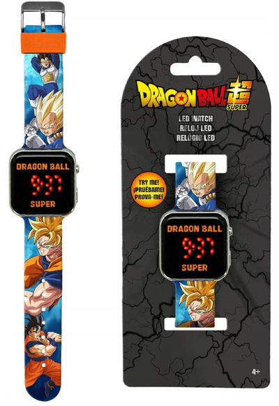 Рачен часовник за деца Kids Licensing Dragon Ball, LED екран, за деца, многубоен