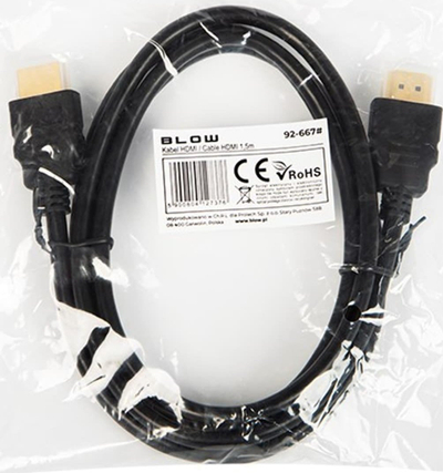 Kabllo HDMI Blow Premium, 1.5m, 4K, e zezë