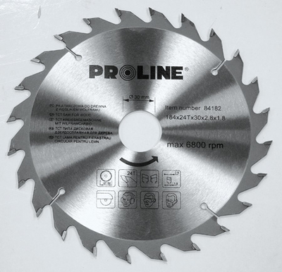 Teh sharre rrethore Proline, 130x20mm, 24 dhëmbë