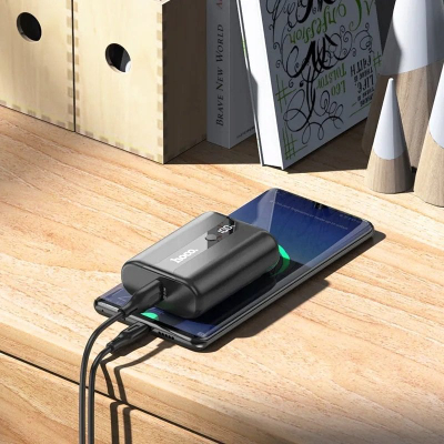 Power bank Hoco Q3 Pro, 10000mAh, PD 20W QC 3.0, e zezë