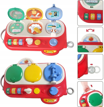 Board edukativ për kalamaj Little Explorers, ndijor kreativ, i kuq