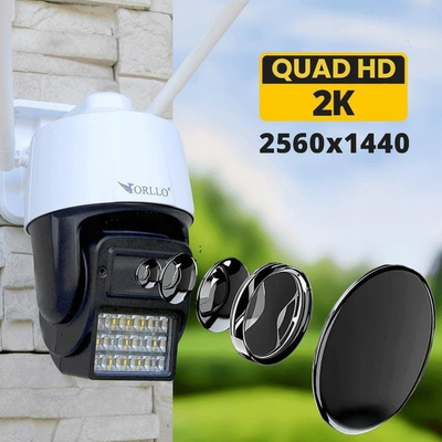 Kamerë sigurie Orllo N1, 4MP, WiFi 5x zoom, Quad HD 2K, me kartelë 128GB