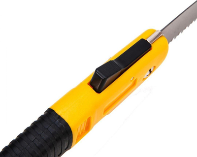 Sharrë palosëse Deli 7", inox, dhëmbë triple cut, e verdhë e zezë