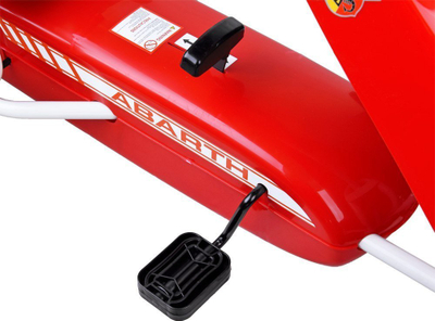 Go kart me pedale Abarth PA0167, sedilje e rregullueshme, rrota EVA, i kuq