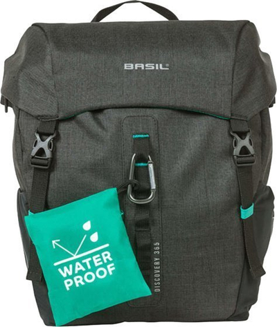 Çantë anësore biçiklete Basil Single Pannier Bag, 9L, që s’e ha uji, gri e errët