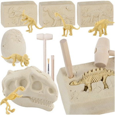 Set gërmimi dinosaurusësh Kruzzel 5 in 1, fosile për fëmijë, model 26771