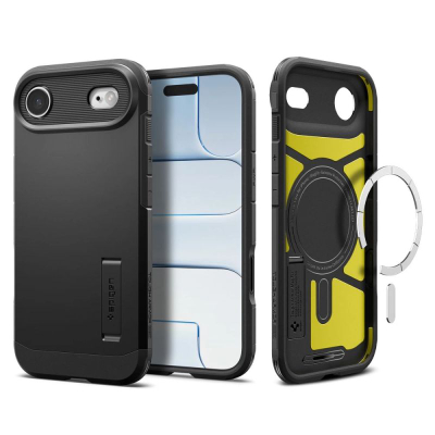 Këllëf telefoni Spigen Tough Armor T MagSafe, për iPhone 17 Pro, mbrojtës, i zi
