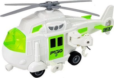 Kamion lodër Leantoys Battery Powered Transporter 1:16, me helikopter, shumëngjyrësh