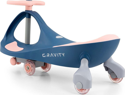 Makina lodër Milly Mally Gravity, ride on, rrota LED, blu rozë