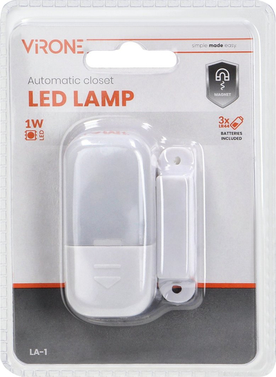 Lampë magnetike LED, me bateri 3 x LR44, e bardhë