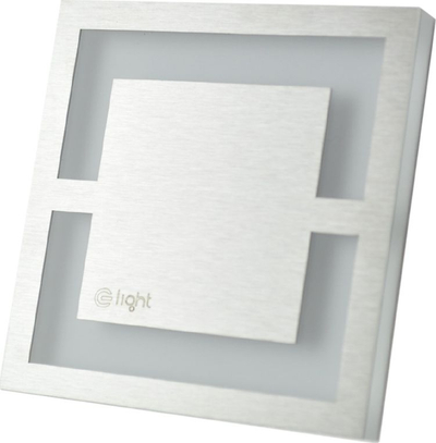 Llambë murale LED Milagro Quadro, 0.6W, 6500K, argjend me të bardhë