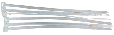 Lidhëse kabllosh MEGA 2.5mm x 200mm, set 100 copë, të bardha