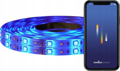 Shirit LED i zgjuar Nordlux Smart Colour, 2 x 5 m, shumëngjyrësh, i bardhë