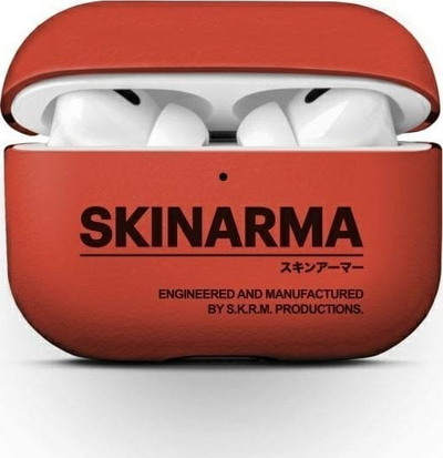 Mbështjellës për AirPods Pro 2 Skinarma Spunk, me rrip dore, portokalli