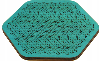 Loja puzzle Wacko Jigsaws Little Stars, bazë gjashtëkëndore druri, puzzle logjik për kalamaj 8+