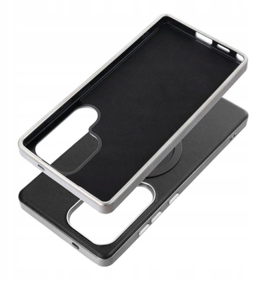 Kapak telefoni OEM Gentleman Mag Cover për Samsung Galaxy S25 Ultra, i përshtatshëm për MagSafe, i zi