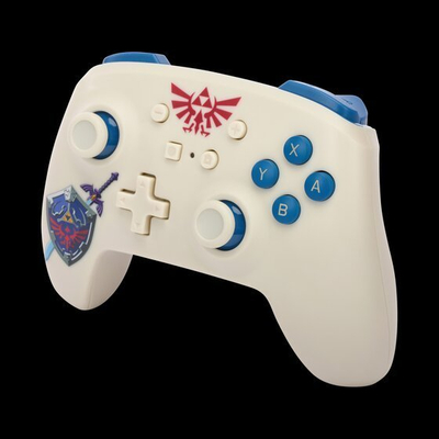 Kontroller PowerA Zelda Sworn Protector, wireless, i bardhë