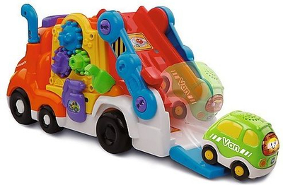 Lodër kamion transportues Vtech Tut Tut Cars, interaktiv, me makinë, shumëngjyrësh